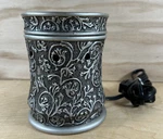 Scentsy Silvervine Wax Warmer Retired Traditional Metallic Scroll Work Rare Euc. Fixed Price $21.65.