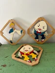 Vtg Nursery Rhyme Humpty Dumpty Little Boy Blue 1950S Wall Hanging. Fixed Price $26.00.