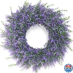 26" Lavender & Eucalyptus Wreath For Front Door, Porch, Window - Large Artificia. Fixed Price $58.99.