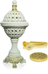 Am Lux Globe Burner Bakhoor & Frankincense Cone Holder, White. Fixed Price $41.46.
