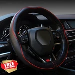 Labbyway Microfiber Leather Steering Wheel Cover Universal 14.5-15IN. Fixed Price $27.99.