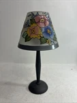 Laura Ashley Tea Light Lamp With Frosted Glass And Flowered Shade. Fixed Price $11.25.