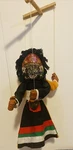 Nepal Handmade Dancing Doll Two Faced Marionette Puppet Clay Paper Mache Cloth. Fixed Price $38.00.