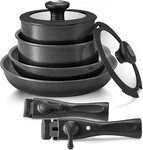 Bezia Induction Cookware With Healthy Ceramic 14.0 X 11.5 7.1 In, Black. Fixed Price $98.19.