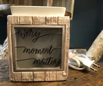 Scentsy Every Moment Matters" Rustic Ceramic Box Full Size 6" Tall Warmer. Fixed Price $16.85.