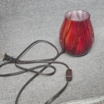 Rimports Red Swirl Art Glass Electric Wax Warmer Accent Lamp BH46-060-999-08. Fixed Price $24.70.