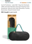 Purggo Car Air Freshener- Last 365+DAYS, Fragrance Free, Absorbs Smoke Smell-new. Fixed Price $16.98.