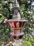Antique Oil Lamp Cut Out Crystal. Fixed Price $279.82.