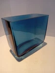 Minimal Modern Simple Elegant Smokey Blue Glass Vase Vintage Great Condition. Fixed Price $37.89.