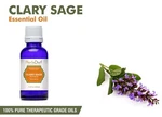 Natural Clary Sage Essential Pure Aromatherapy Therapeutic Oils. Fixed Price $37.99.