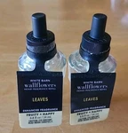 New 2-PACK Leaves White Barn Wallflower Refill Bulbs 0.8 Oz Bath & Body Works. Fixed Price $15.99.