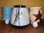 3 Discontinued Scentsy Warmers Lyric Art Glass Led Colors Key Largo Rustic Star. Fixed Price $29.00.