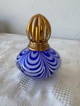 La-tee-da Blue & White Swirl Gold-tone Effusion Fragrance Lamp Modern. Fixed Price $26.00.