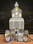 Euc Scentsy White Church Electric Warmer+all New Waxes, Oil & Room Spray. Fixed Price $59.00.