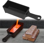 100 Oz Troy Ounce Cast Iron Loaf Bar Ingot Mold Crucible With Handle For Melting. Fixed Price $29.18.