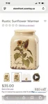 Scentsy Rustic Sunflower Warmer Authentic Wax New Original Box Floral Jar. Fixed Price $25.00.