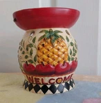 Ceramic Yankee Candle Jar Italian Tuscan Wax Warmer, & Pineapples, Read. Fixed Price $17.50.