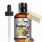 Organic Grapeseed Oil 4OZ 100% Pure Cold Pressed Hair Skin Face Body. Fixed Price $16.99.