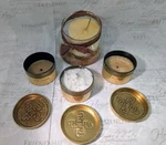 Elton John Fireside Candle Lot, Slatkin Brand, 17 Ttl Oz. Used. Aids Foundation. Fixed Price $89.00.