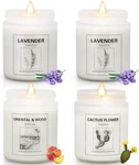 Long Lasting Soy For HOME,4 Pack Scented Gift Candles, Black. Fixed Price $37.35.