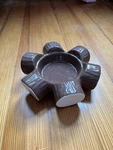 Vintage 90 Campfire Logs Ceramic Brown & White Candle Holder. Fixed Price $30.00.