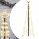 Led Christmas Tree With Spikes Outdoor Decoration Holiday Ornament Vidaxl. Fixed Price $62.99.