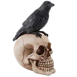 Pacific Giftware Perched Raven On Skull Poe Figurine Halloween. Fixed Price $27.97.