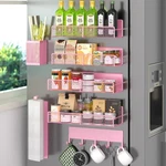 Dtuqyx Magnetic Spice Rack Refrigerator 7 Pac 100% Metal Shelves Pink. Fixed Price $43.19.