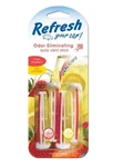 2PK Refresh Your Car Odor Eliminating Auto Vent Stick, Strawberry/lemonade Scent. Fixed Price $12.00.