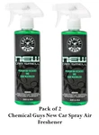 Chemical Guys New Car Smell Scent Air Freshener & Odour Eliminator 16OZ (2 Pack). Fixed Price $17.15.