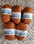 5 Balls Shepherd Glen Mist Brown 8 Ply Crepe 100% New Wool Same Batch Shade 3936. Fixed Price $25.00.