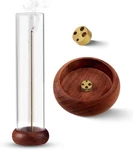 Incense Holder,walnut Wooden Stick With Detachable Glass Ash C.... Fixed Price $8.40.