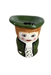 Hand-painted Bella Casa Susan Paley Jade Ceramic Candle Warmer Green Hat. Fixed Price $14.99.