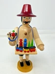 German Incense Smoker Toy Seller 8" Echte Erzgebirgische Never Used Very Rare. Fixed Price $70.36.