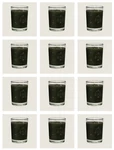 Case Of 12 Aromatique Smell The Tree Scented 2.7 Oz. Votive Candle In Glass. Fixed Price $96.00.