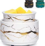 Palanchy Wax Melt Warmer Ceramic 3-IN-1 Oil Burner Pack, A-white Gold. Fixed Price $33.99.
