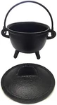 Cast Iron Cauldron W/handle & Lid, Ideal For Smudging, Incense Burning, Ritual P. Fixed Price $33.00.