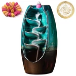 Ceramic Incense Burner With 100 Upgraded Cones, Waterfall Backflow Ho.... Fixed Price $31.45.