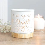 Matte Ceramic Butterfly Oil Burner And Wax Warmer. Fixed Price $25.00.