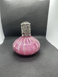 Alexandria Catalytic Fragrance Lamp Diffuser Pink Lily Mini Round Art Glass. Fixed Price $30.00.