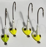 1/4 & 3/8OZ. Cht Over White Painted Stand-up Head Jig With Eye #5. Fixed Price $9.99.