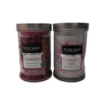 2X Tuscany Candle Candy Kiss & Cinnamon, Wick Scented Wax, 18 Oz Large. Fixed Price $44.95.