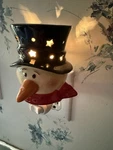Rare Vtg Intertek 5 Ceramic Plug Electric Snowman Winter Wax Warmer W/bulb. Fixed Price $19.90.