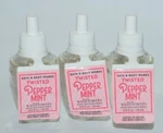 3 Bath & Body Works Twisted Peppermint Wallflower Refill Bulb Plug Freshener. Fixed Price $22.99.