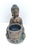Sitting Buddha Tealight Candle Holder Zen Meditation Tabletop Resin Figurine. Fixed Price $10.00.