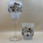 Yankee Candle Crackle Glass Winter Berries & Pine Cone Set Of 2. Fixed Price $17.50.