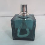 Lampe Berger Fragrance Oil Square Blue Clear Glass Silver Catalytic Cube. Fixed Price $28.55.