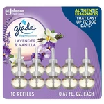 Scented Oil 10 Refills, Air Freshener, Lavender & Vanilla, X 0.67 Oz. Fixed Price $26.82.