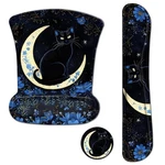 Aimsa Mouse Pad With Wrist Rest Set, Black 9.96 X 7.95 Inches, Cat Moon. Fixed Price $30.73.