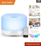 Adjustable Mist Aromatherapy Diffuser - 500ML Ultrasonic Humidifier For Home. Fixed Price $26.59.